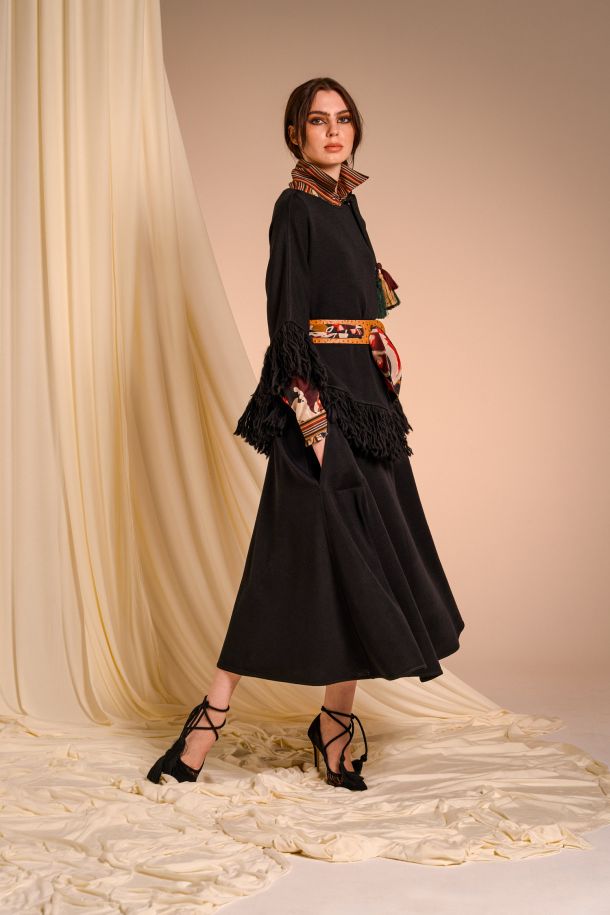 Roberta Redaelli AUTUNNO INVERNO 2025-26, R1354 gonna ruota in maglia nera