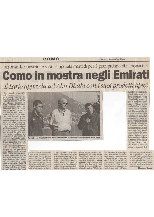 La Provincia di Como 19 Novembre 2000