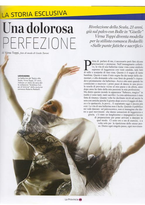 Tess marzo 2014 Virna Toppi testimonial per Roberta Redaelli